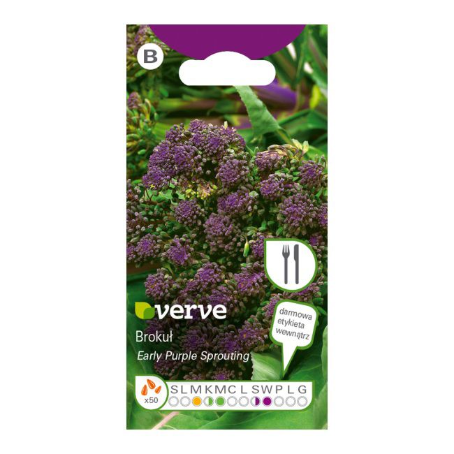 Nasiona brokuł Early Purple Sprouting Verve