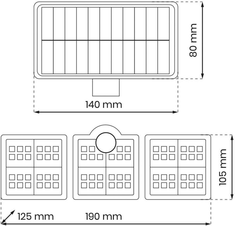 Naświetlacz solarny Flexi 300 lm 6000 K IP44