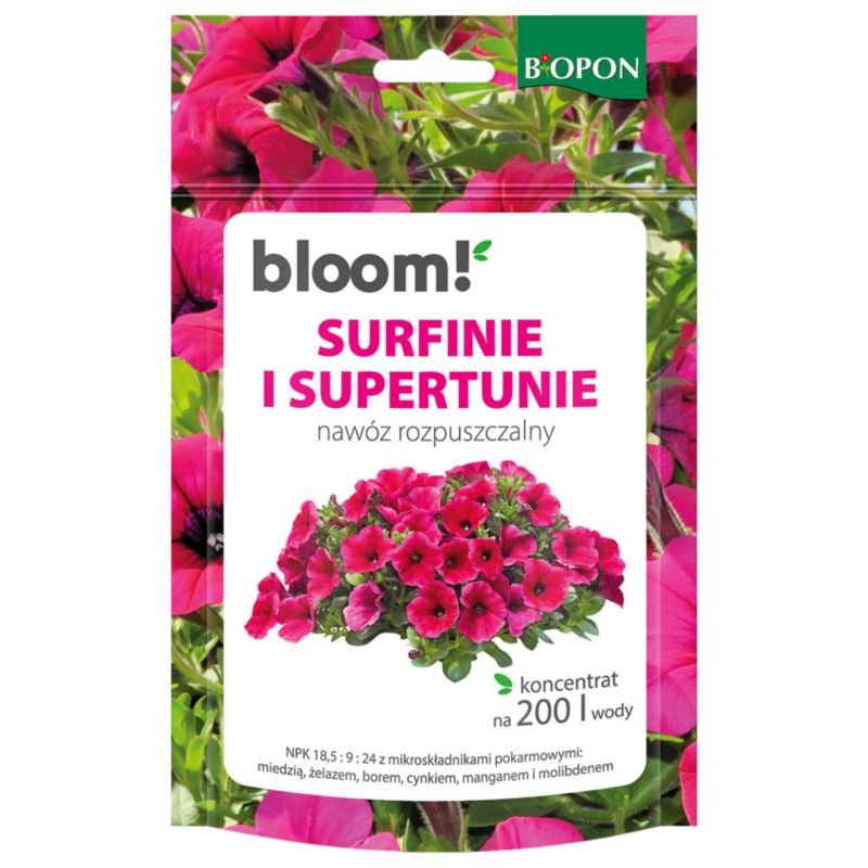 Nawóz Rozpuszczalny Biopon Bloom Do Surfinii i Supertunii 200 g Koncentrat 1 Szt