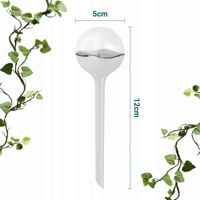 Nawadniacz, Sillar, kule nawadniające, do podlewania roślin, kwiatów, rozmiar M, 12cm, 70ml, biały, 10szt