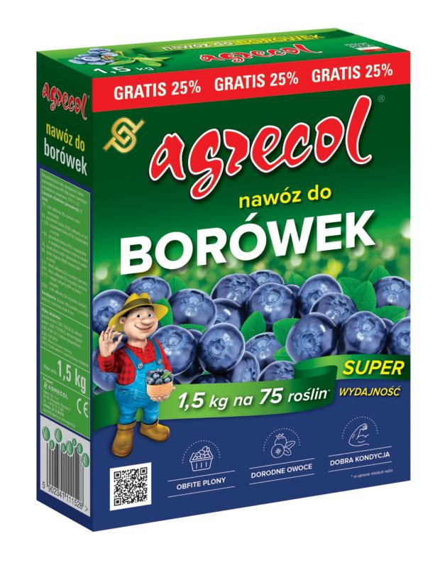 Nawóz do borówek Agrecol 1,2 kg +25% gratis