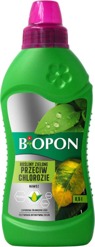 Nawóz do roślin zielonych przeciw chlorozie Biopon 0,5 l