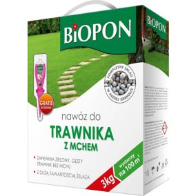 Nawóz do trawnika z mchem Biopon 3 kg