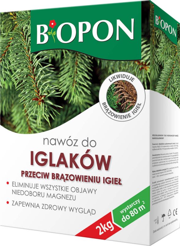 Nawóz przeciwko brązowieniu igieł Biopon 2 kg