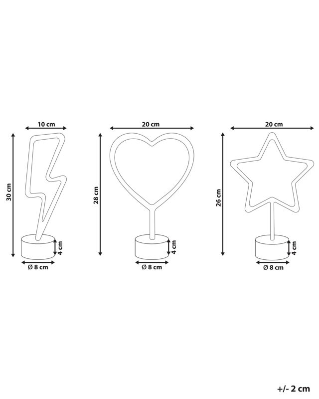 Neon Led Floretta Zestaw 3 kpl.