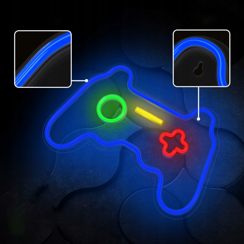 Neon LED Forever Light gamepad kinkiet ściemniacz USB 1 szt.