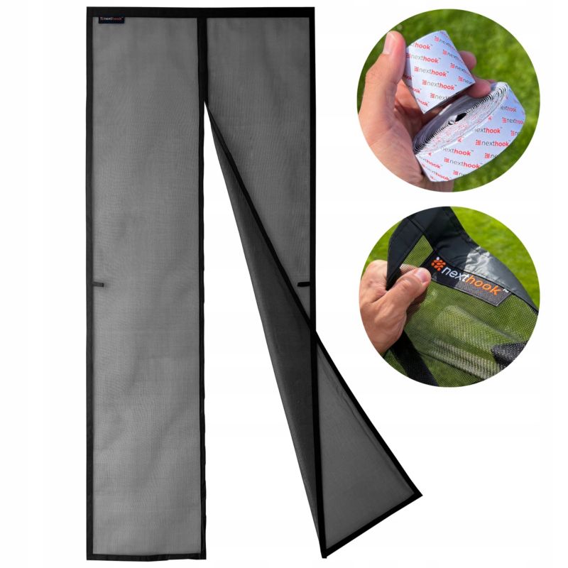 NextHook Moskitiera magnetyczna drzwi 80x200