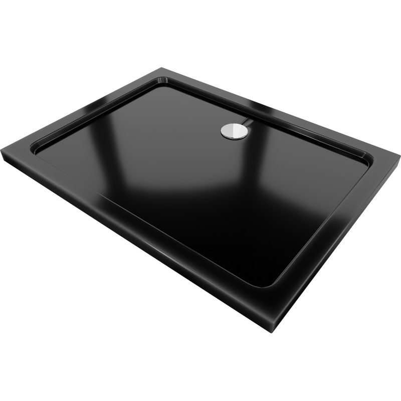 Niski Brodzik prostokątny Mexen Flat czarny 90x70 1 szt.