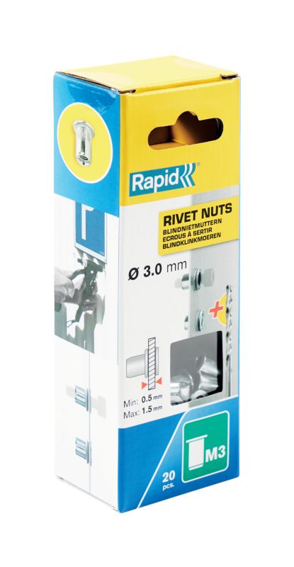 Nitonakrętki Rapid M3 z wiertłem 20 szt.