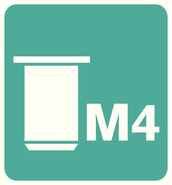 Nitonakrętki Rapid M4 z wiertłem 20 szt.