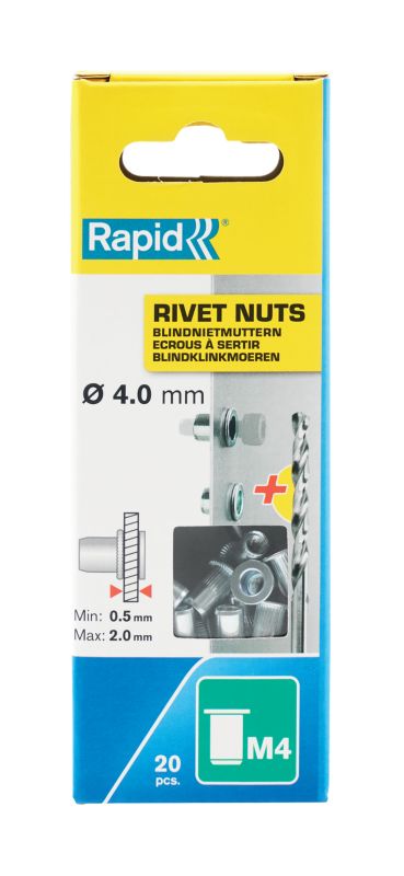 Nitonakrętki Rapid M4 z wiertłem 20 szt.
