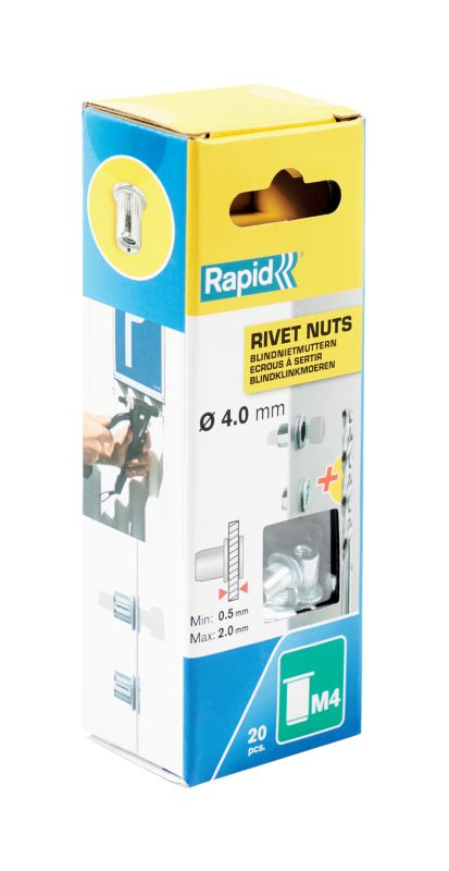 Nitonakrętki Rapid M4 z wiertłem 20 szt.