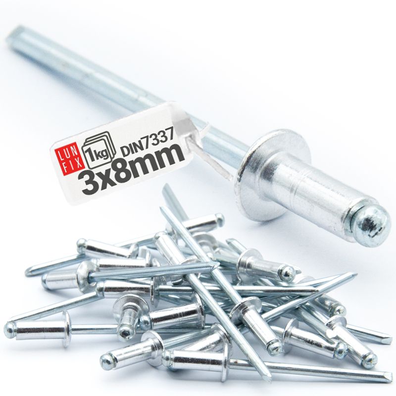 Nity zrywalne Lun Fix aluminiowo-stalowe DIN 7337 3x8 1kg