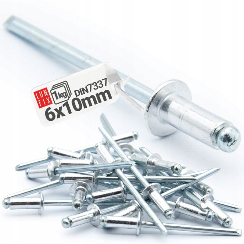 Nity zrywalne Lun Fix aluminiowo-stalowe DIN 7337 6x10 1kg