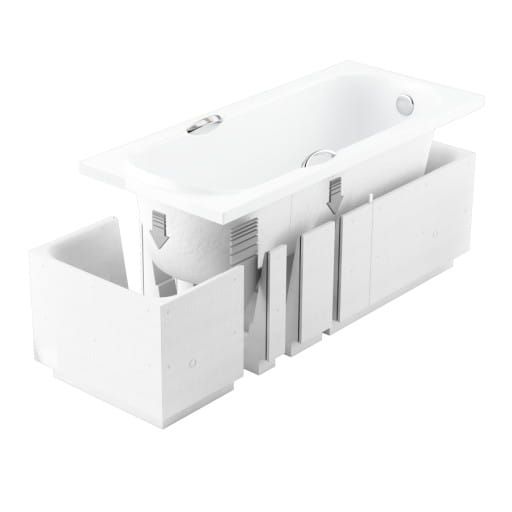 Nośnik do wanien prostokątnych 140-170x70x61/48 cm z podcięciem na led Schedpol   1.028 LED 1 szt.