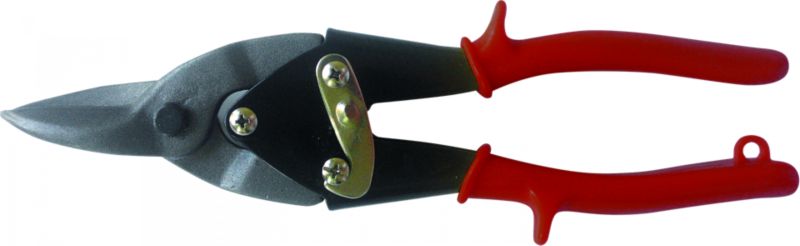 Nożyce do blachy Home Tools lewe do 1,0 mm Cr-V czerwona rączka - blister - 1 szt.