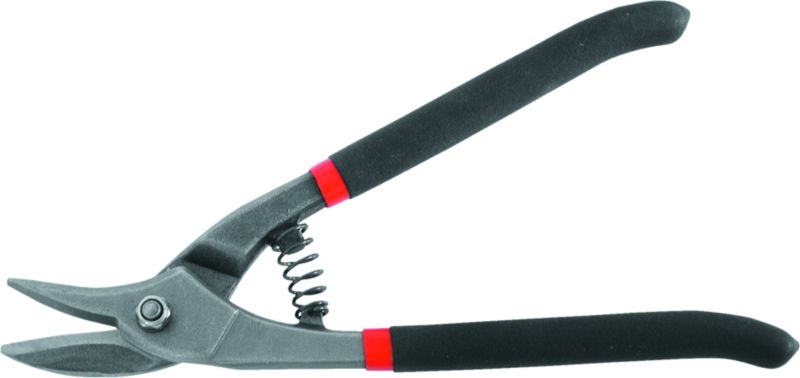 Nożyce do blachy Modeco Expert lewe 10'' gumowana rączka - blister - 1 szt.