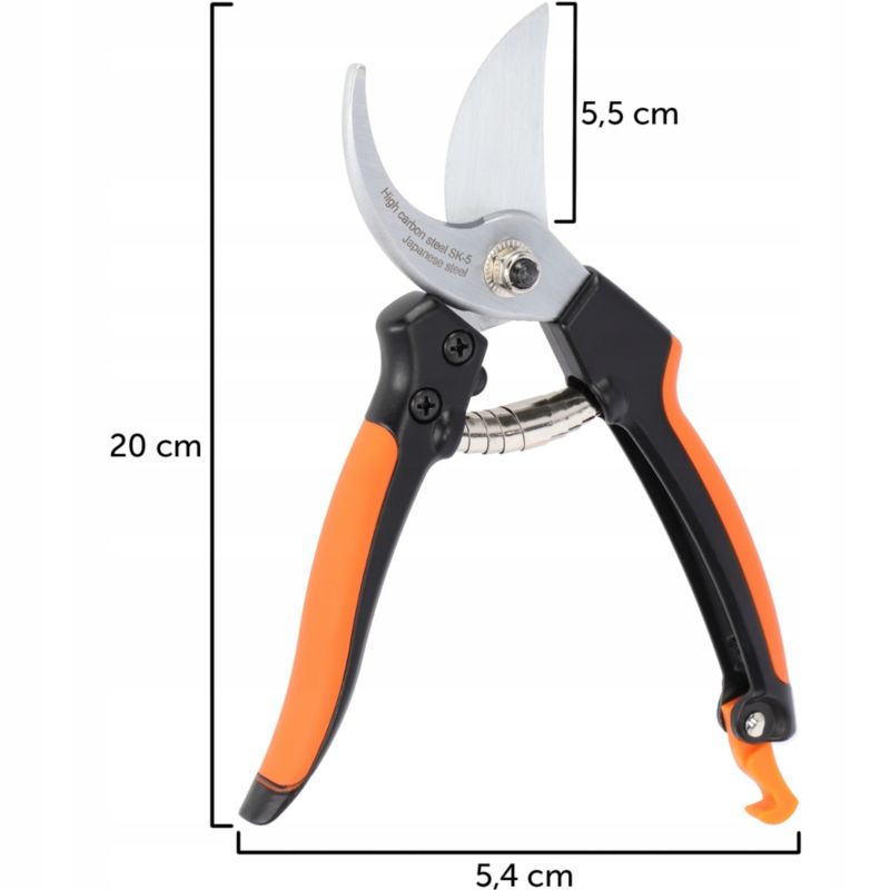 Nożyce Do Gałęzi KADAX Sekator Ogrodowy Krzewów 20 cm 1szt.