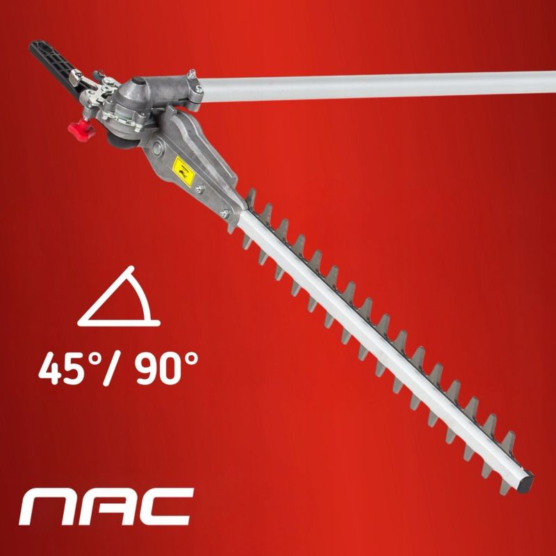 NOŻYCE DO ŻYWOPŁOTU NA WYSIĘGNIKU NAC 900W 41CM PAS NOŚNY ZASIĘG 180CM