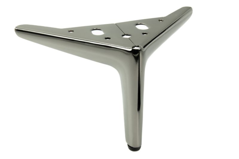 Noga meblowa B&B Kotwica Elegant czarny chrom wysokość 12 cm  1 szt