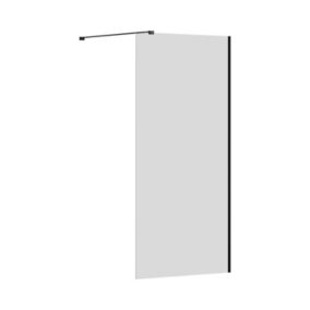 Nowoczesna kabina/ścianka prysznicowa Ravak Walk-In Air Wall 100 czarna ze szkłem transparent 1szt