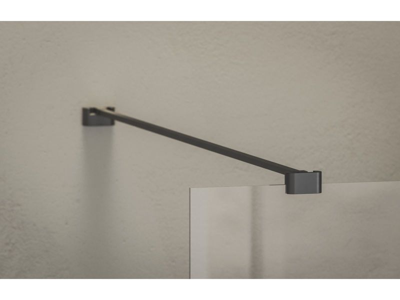 Nowoczesna kabina/ścianka prysznicowa Ravak Walk-In Air Wall 120 czarny szkło transparent 1 szt