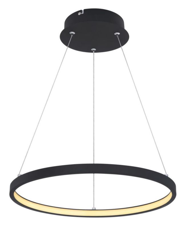 Nowoczesna lampa wisząca LED Globo Ralph 67192-19B 19W 1400lm 3000K czarna mat 1 szt.