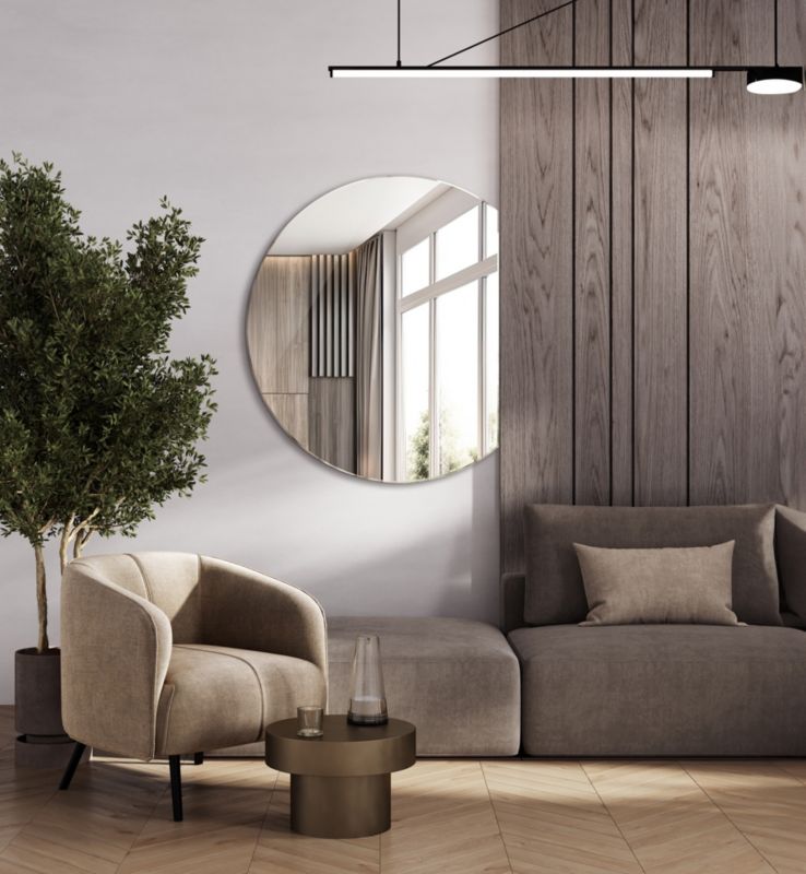 Nowoczesne Lustro nad Umywalkę Wallfluent 84 x 100 cm do Łazienki Makijażu 1 szt.