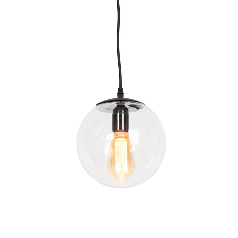 Nowoczesny lampa wisząca z kloszem (1 punkt) Qazqa Pallon 20 przezroczysty max 25W kompatybilny z żarówką LED E27  1 szt.