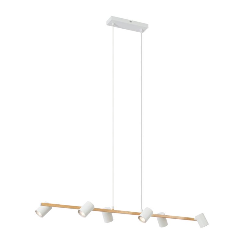 Nowoczesny lampa wisząca z kloszem (5 punktów) do stołu jadalnego Qazqa Jeana Straight 110 brązowy max 7W GU10 z 6 punktami 1 szt.