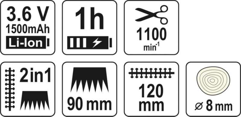 Nożyce do trawy i żywopłtu Flo 3,6 V