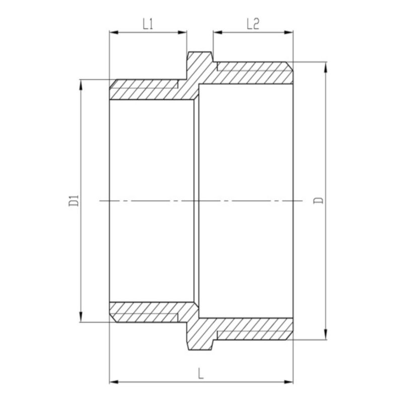 Nypel Mosiężny INVENA Złączka Hydrauliczna Redukcyjna GZ 3/4"x3/8" 1 szt.