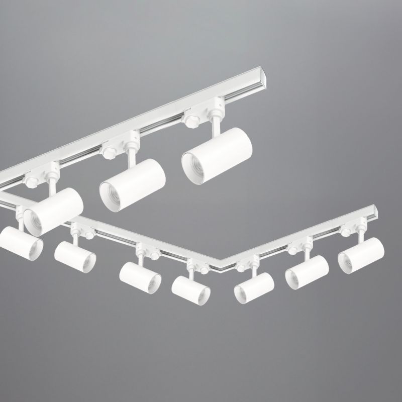 3-fázové dráhové osvětlení Kobi 1m+2m+2m, 10x lampa, L konektor, bílá, 1 sada.