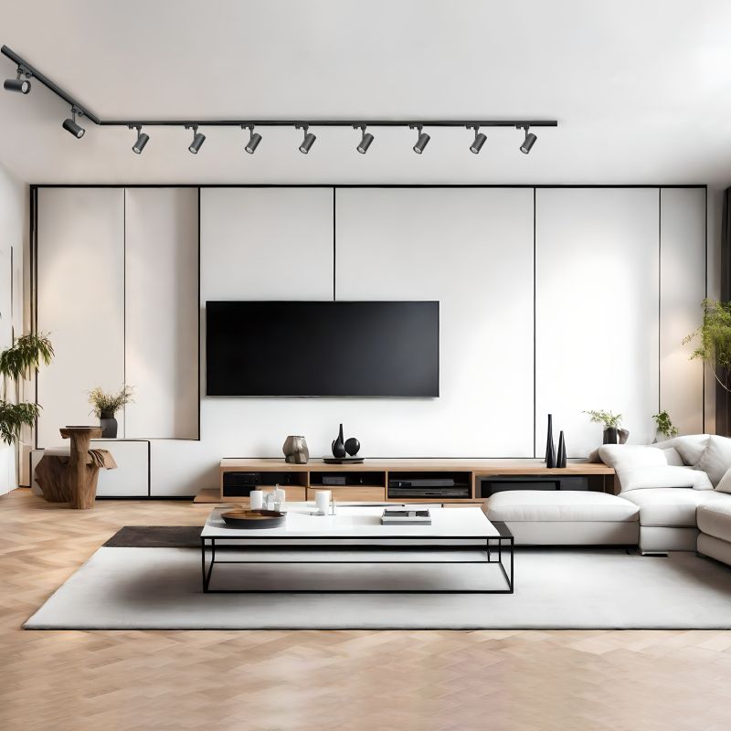 3-fázové dráhové osvětlení Kobi 1m+1m+2m, 10x lampa, I + L konektor, černá, 1 sada.