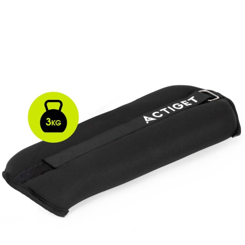Obciążenia Actiget na ręce i nogi 2x3 kg do treningu domowego, fitness i cardio, czarne 2 szt.