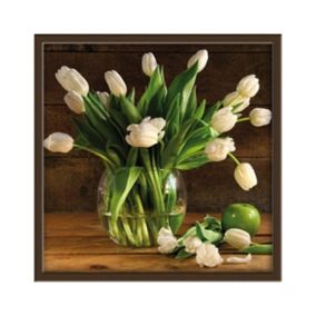 Obraz 30 x 30 cm Białe Tulipany