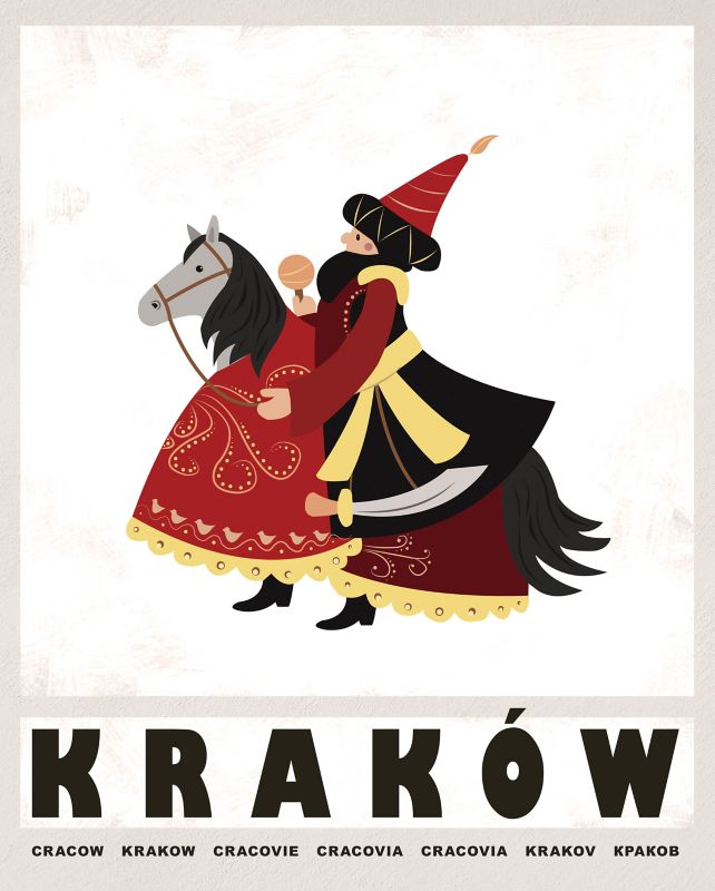 Obraz 40 x 50 cm plakat Kraków