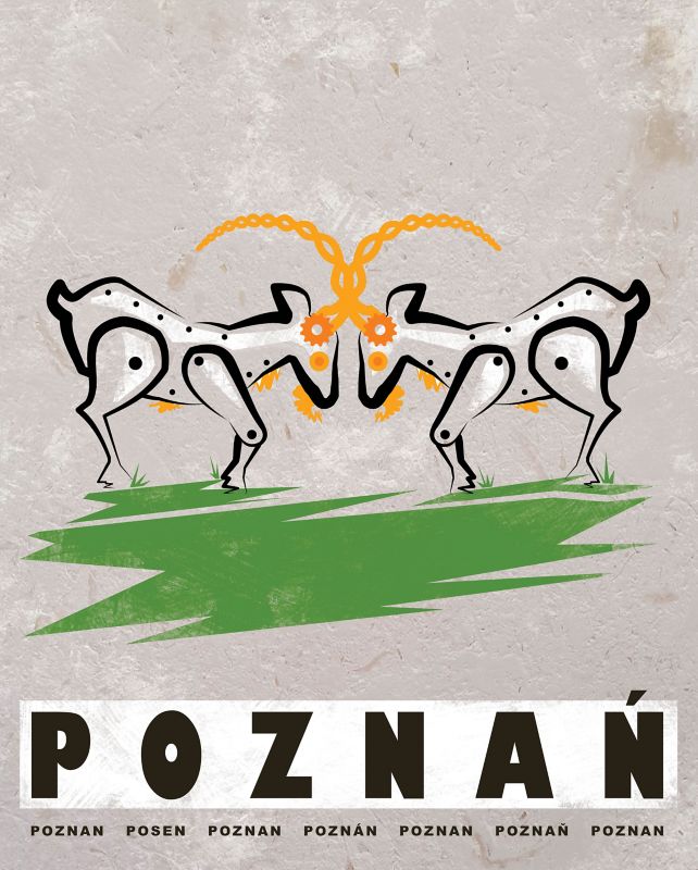 Obraz 40 x 50 cm plakat Poznań