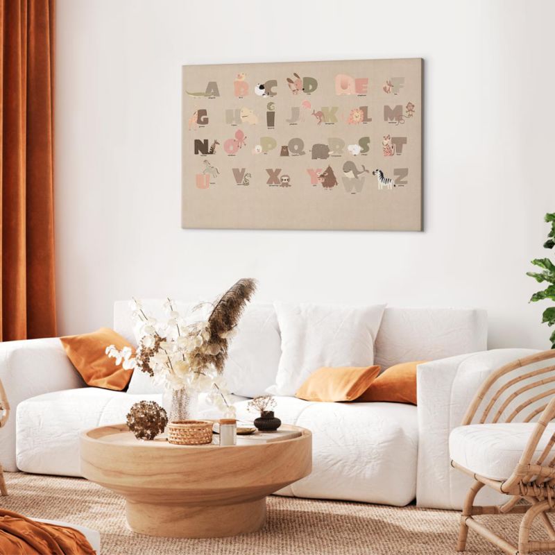 Obraz Artgeist Alfabet fauny 90 x 60 cm płótno włoskie 1 szt