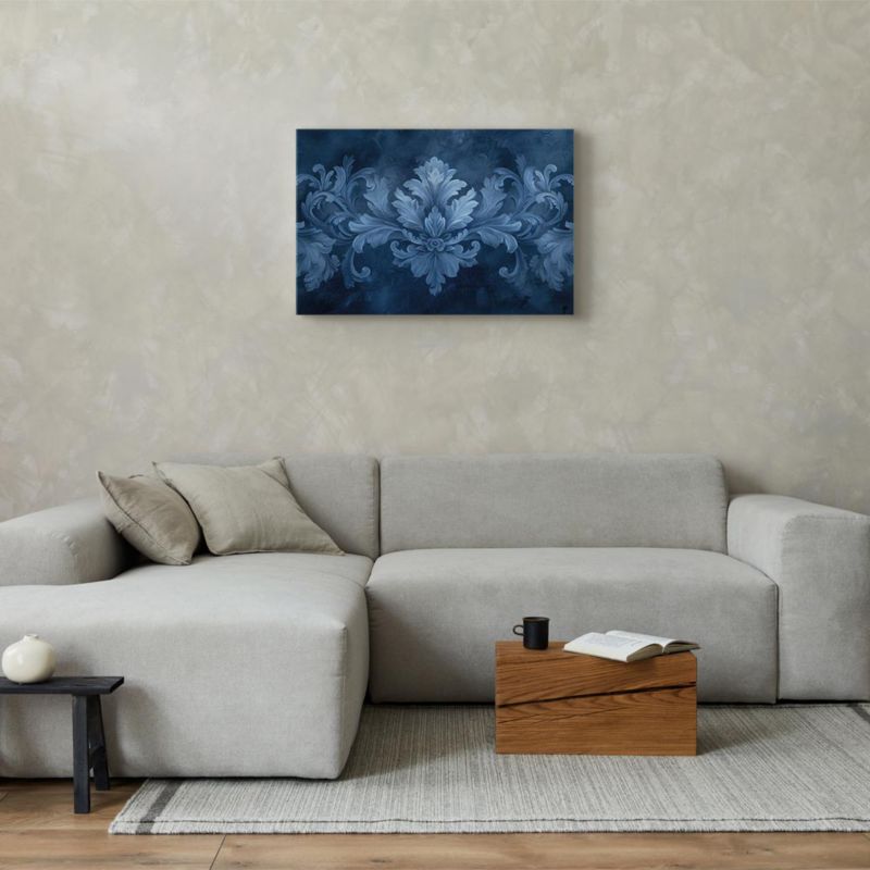 Obraz Artgeist Błękitny ornament 90 x 60 cm płótno włoskie 1 szt