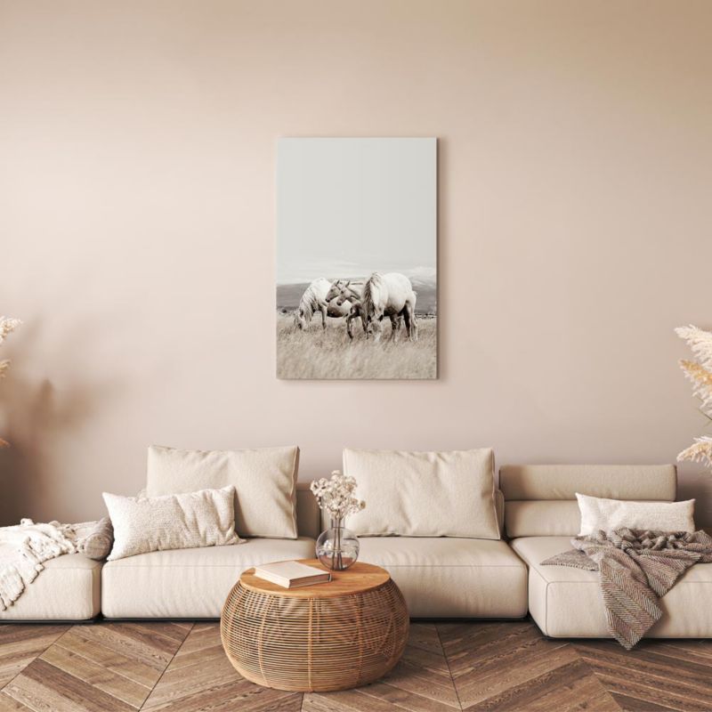 Obraz Artgeist Białe konie 40 x 60 cm flizelina 1 szt