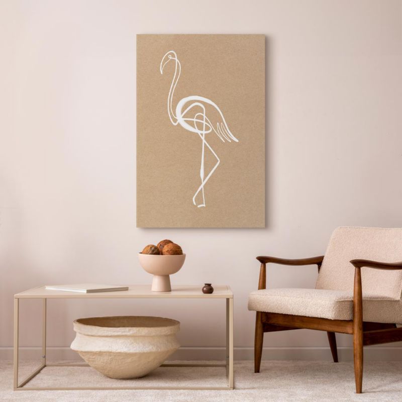 Obraz Artgeist Biały flaming 60 x 90 cm płótno włoskie 1 szt