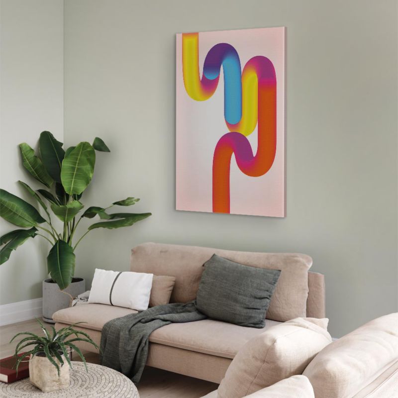 Obraz Artgeist Colourful curves 60 x 90 cm płótno włoskie 1 szt