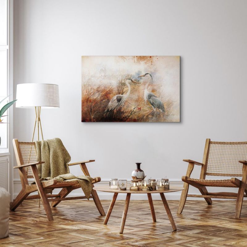 Obraz Artgeist Czaple na polownaniu 120 x 80 cm płótno włoskie 1 szt