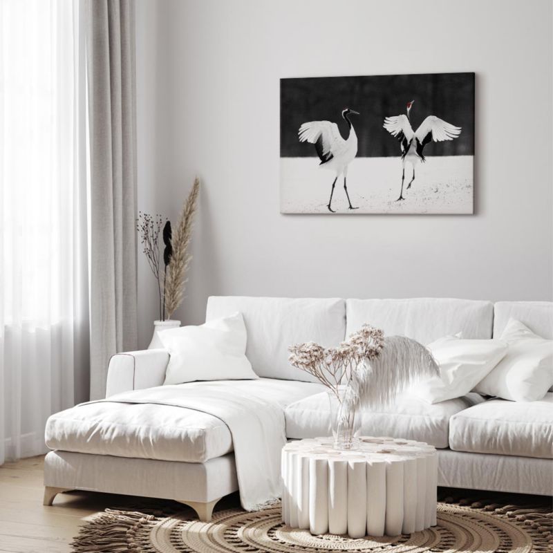 Obraz Artgeist Dancing cranes 60 x 40 cm płótno włoskie 1 szt