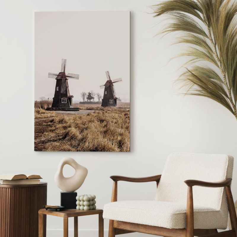 Obraz Artgeist Drewniany wiatrak 60 x 90 cm płótno włoskie 1 szt