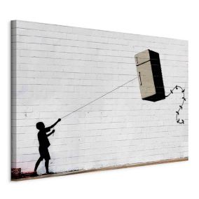 Obraz Artgeist Flying fridge 90 x 60 cm płótno włoskie 1 szt
