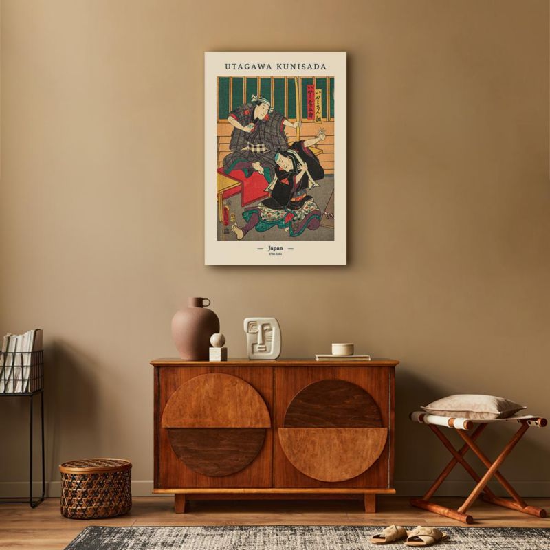 Obraz Artgeist Japoński drzeworyt 60 x 90 cm płótno włoskie 1 szt