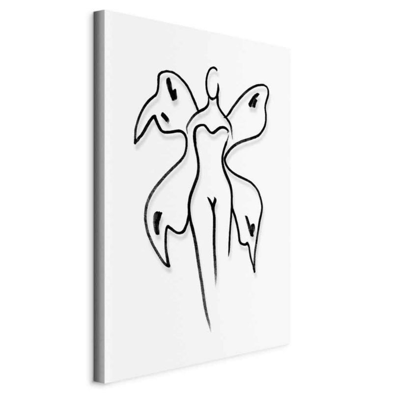 Obraz Artgeist Kobieta motyl 40 x 60 cm płótno włoskie 1 szt
