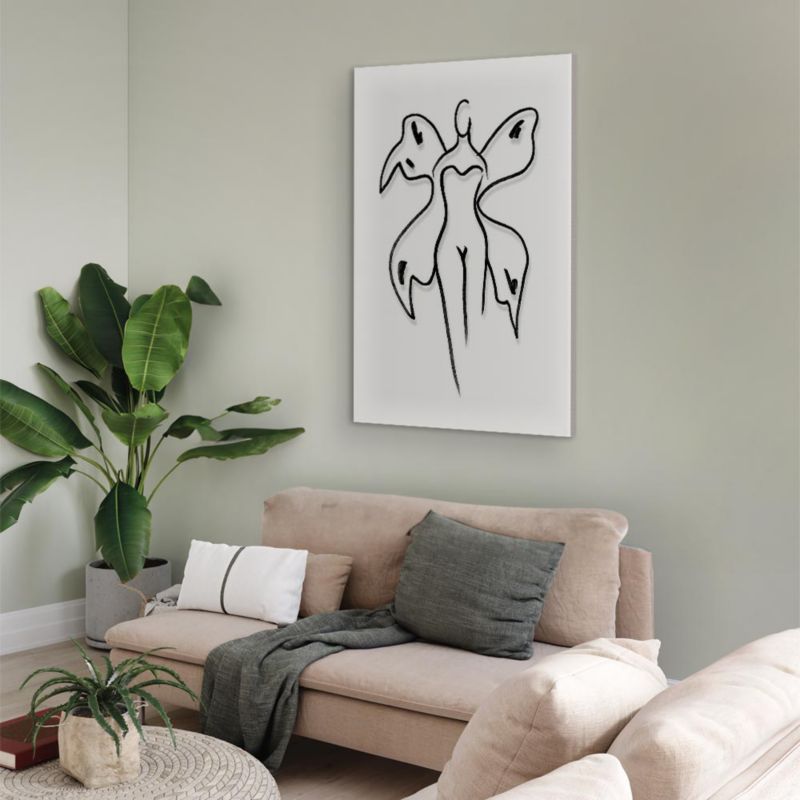 Obraz Artgeist Kobieta motyl 40 x 60 cm płótno włoskie 1 szt